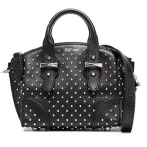 Alexander McQueen Women's Black Mini Legend Leather Crossbody Bag top handle
